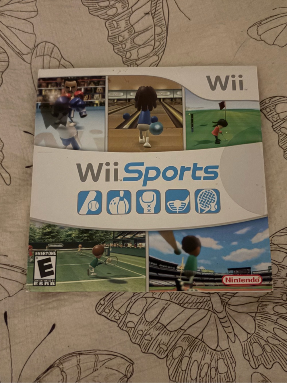 Nintendo Wii Sports Game Case - White and Blue